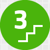 ikona 3 kroky - tvorba www stránok